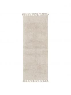 Westwing Collection Baumwollläufer Daya mit Fransen, handgetuftet, B 80 x L 200 cm