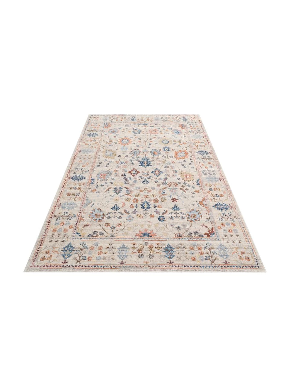 Eckiger Kurzflor-Teppich Heritage in Elfenbeinfarben mit bunten Ornamenten, B 120 x L 170 cm (Größe S) 5 Eckiger Kurzflor-Teppich Heritage in Elfenbeinfarben mit bunten Ornamenten, B 120 x L 170 cm (Größe S) – Bild 3
