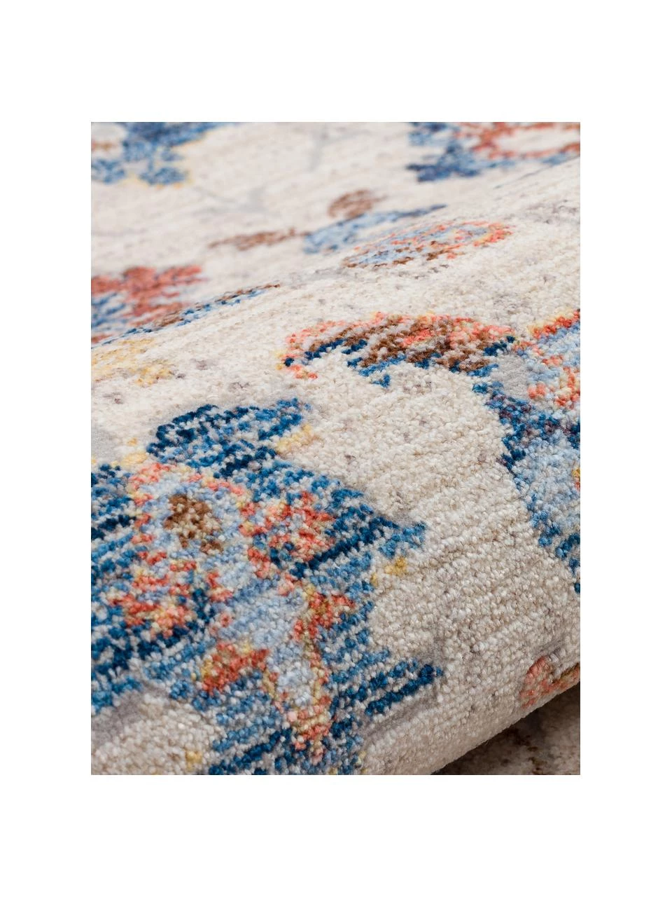 Eckiger Kurzflor-Teppich Heritage in Elfenbeinfarben mit bunten Ornamenten, B 120 x L 170 cm (Größe S) 8 Eckiger Kurzflor-Teppich Heritage in Elfenbeinfarben mit bunten Ornamenten, B 120 x L 170 cm (Größe S) – Bild 6