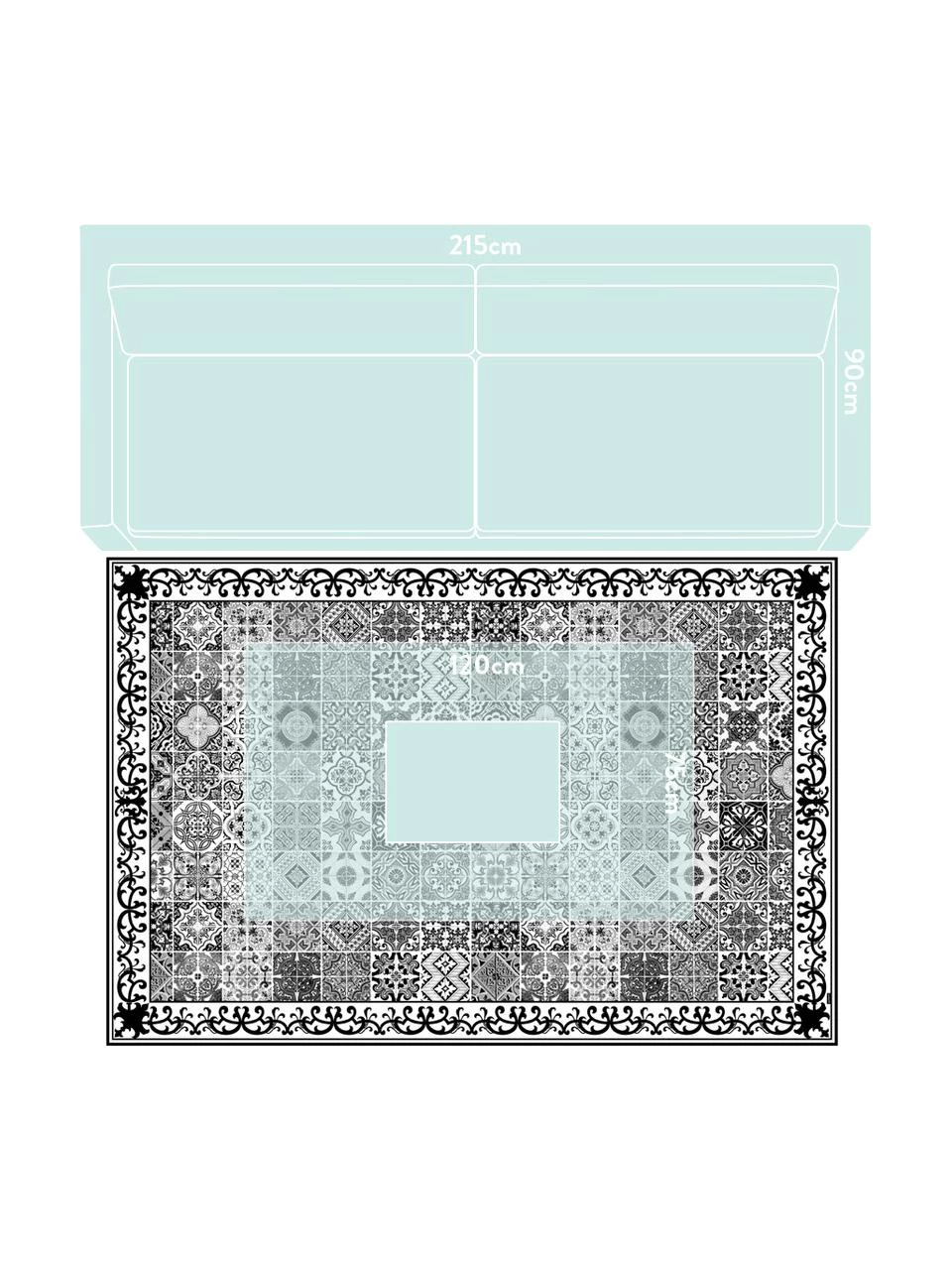 MySpotti Flache Vinyl-Bodenmatte Olè in Schwarz/Weiß, rutschfest, B 136 x L 203 cmNur noch wenige verfügbar 5 MySpotti Flache Vinyl-Bodenmatte Olè in Schwarz/Weiß, rutschfest, B 136 x L 203 cmNur noch wenige verfügbar – Bild 3