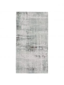 Westwing Collection Flachgewebter Baumwollteppich Louisa in Silber/Salbei/Blaugrau, B 80 x L 150 cm (Größe XS)