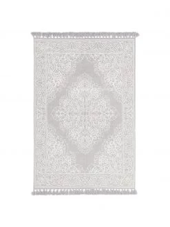 Westwing Collection Flachgewebter Baumwollteppich Salima mit Quasten, handgewebt, B 50 x L 80 cm (Größe XXS)