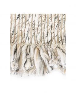 Westwing Collection Flachgewebter Teppich Bunko mit Fransen in Cremewei&szlig;/Beige/Grau, B 80 x L 150 cm (Größe XS) -Teppiche Verkaufsgeschäft Flachgewebter Teppich Bunko mit Fransen in CremeweissBeigeGrau 3