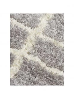 Westwing Collection Flauschiger Hochflor-L&auml;ufer Amelie in Grau, handgetuftet, B 80 x L 250 cm -Teppiche Verkaufsgeschäft Flauschiger Hochflor Laufer Amelie in Grau handgetuftet 2