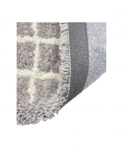 Westwing Collection Flauschiger Hochflor-L&auml;ufer Amelie in Grau, handgetuftet, B 80 x L 250 cm -Teppiche Verkaufsgeschäft Flauschiger Hochflor Laufer Amelie in Grau handgetuftet 4