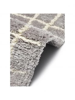 Westwing Collection Flauschiger Hochflor-L&auml;ufer Amelie in Grau, handgetuftet, B 80 x L 250 cm -Teppiche Verkaufsgeschäft Flauschiger Hochflor Laufer Amelie in Grau handgetuftet 5