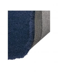 Westwing Collection Flauschiger Hochflor-Läufer Leighton in Dunkelblau, B 80 x L 200 cm -Teppiche Verkaufsgeschäft Flauschiger Hochflor Laufer Leighton in Dunkelblau 5