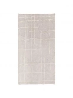 Westwing Collection Flauschiger Hochflor-Teppich Amelie in Beige, handgetuftet, B 80 x L 150 cm (Größe XS)