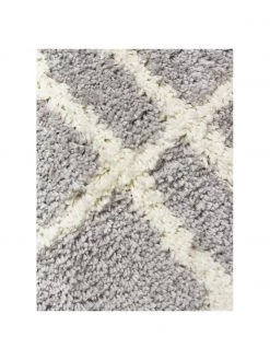 Westwing Collection Flauschiger Hochflor-Teppich Amelie in Grau, handgetuftet, B 80 x L 150 cm (Größe XS) -Teppiche Verkaufsgeschäft Flauschiger Hochflor Teppich Amelie in Grau handgetuftet 2