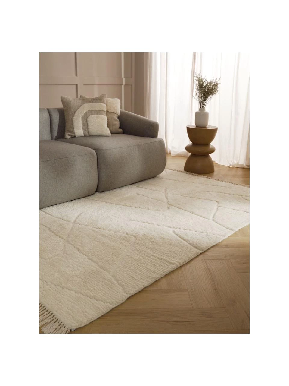 Westwing Collection Flauschiger Hochflor-Teppich Bayu mit Fransen, handgetuftet, B 80 x L 150 cm (Größe XS) 4 Westwing Collection Flauschiger Hochflor-Teppich Bayu mit Fransen, handgetuftet, B 80 x L 150 cm (Größe XS) – Bild 2