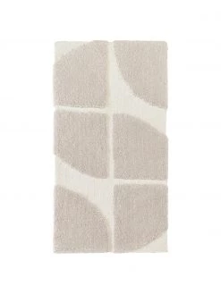 Westwing Collection Flauschiger Hochflor-Teppich Jade mit erhabener Hoch-Tief-Struktur, B 80 x L 150 cm (Größe XS)