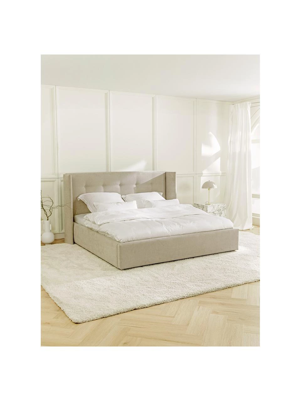 Westwing Collection Flauschiger Hochflor-Teppich Leighton in Creme, B 80 x L 150 cm (Größe XS) 4 Westwing Collection Flauschiger Hochflor-Teppich Leighton in Creme, B 80 x L 150 cm (Größe XS) – Bild 2