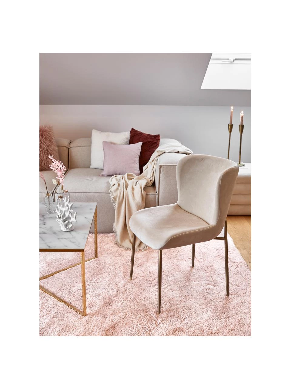 Westwing Collection Flauschiger Hochflor-Teppich Leighton in Rosa, B 80 x L 150 cm (Größe XS) 4 Westwing Collection Flauschiger Hochflor-Teppich Leighton in Rosa, B 80 x L 150 cm (Größe XS) – Bild 2