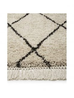 Westwing Collection Flauschiger Hochflor-Teppich Naima mit Fransen, handgetuftet, B 200 x L 300 cm (Größe L) -Teppiche Verkaufsgeschäft Flauschiger Hochflor Teppich Naima mit Fransen handgetuftet 3