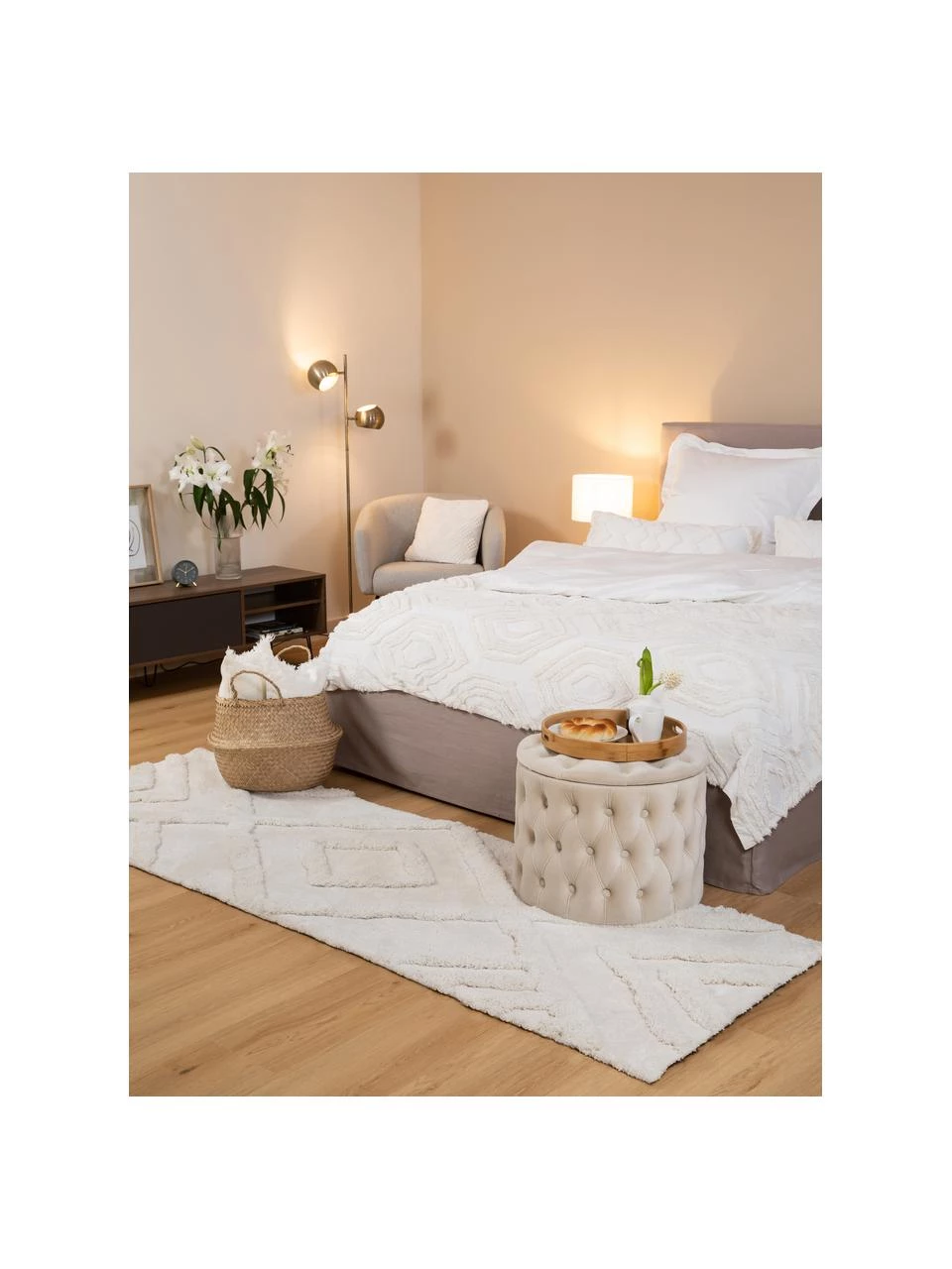 Westwing Collection Flauschiger Hochflorläufer Magda mit erhabener Hoch-Tief-Struktur, B 80 x L 250 cm 3 Westwing Collection Flauschiger Hochflorläufer Magda mit erhabener Hoch-Tief-Struktur, B 80 x L 250 cm – Bild 2