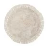 Westwing Collection Flauschiger runder Hochflor-Teppich Dreamy mit Fransen, Ø 120 cm (Größe S) -Teppiche Verkaufsgeschäft Flauschiger runder Hochflor Teppich Dreamy mit Fransen