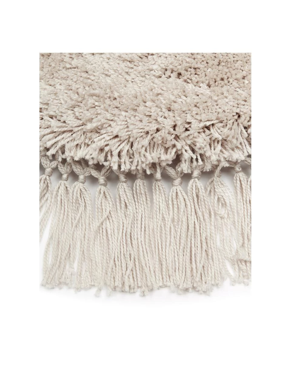 Westwing Collection Flauschiger runder Hochflor-Teppich Dreamy mit Fransen, Ø 120 cm (Größe S) 5 Westwing Collection Flauschiger runder Hochflor-Teppich Dreamy mit Fransen, Ø 120 cm (Größe S) – Bild 3