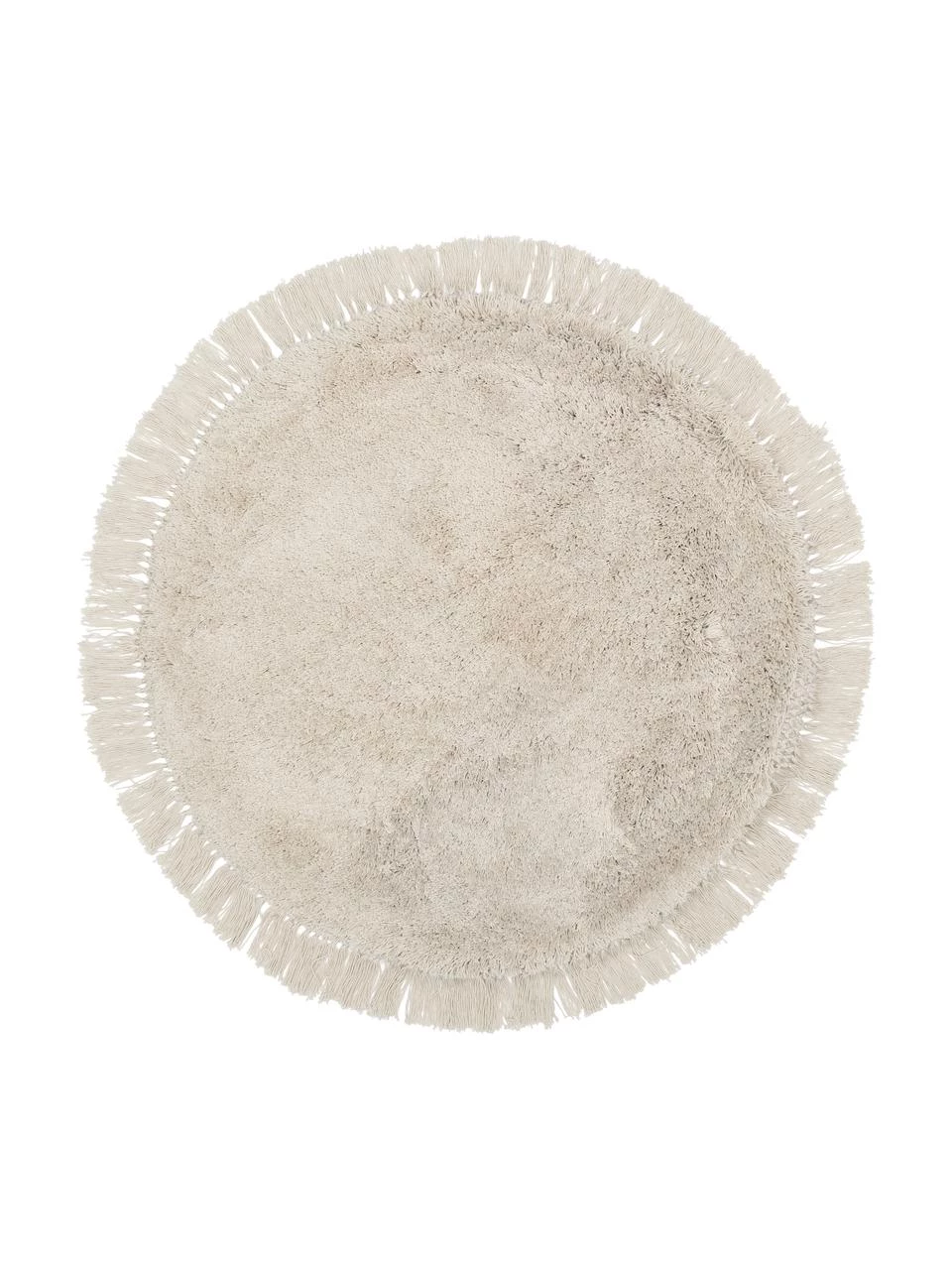 Westwing Collection Flauschiger runder Hochflor-Teppich Dreamy mit Fransen, Ø 120 cm (Größe S) 3 Westwing Collection Flauschiger runder Hochflor-Teppich Dreamy mit Fransen, Ø 120 cm (Größe S)