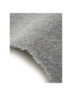 Westwing Collection Flauschiger runder Hochflor-Teppich Leighton in Grau, Ø 120 cm (Größe S) -Teppiche Verkaufsgeschäft Flauschiger runder Hochflor Teppich Leighton in Grau 5