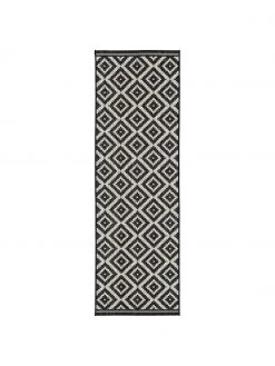 Westwing Collection Gemusterter In- & Outdoor-Läufer Miami in Schwarz/Weiß, B 80 x L 250 cm