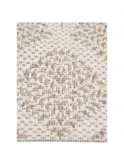Gemusterter In- & Outdoor-Teppich Stan in Beige/Weiß, B 80 x L 150 cm (Größe XS) -Teppiche Verkaufsgeschäft Gemusterter In and Outdoor Teppich Stan in BeigeWeiss 4