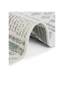 Gemusterter In- & Outdoor-Wendeläufer Biri in Grün/Creme, B 80 x L 250 cm -Teppiche Verkaufsgeschäft Gemusterter In and Outdoor Wendelaufer Biri in GrunCreme 2