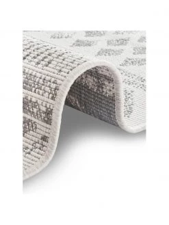 Gemusterter In- & Outdoor-Wendeteppich Biri in Grau/Creme, B 120 x L 170 cm (Größe S)Nur noch 1 Artikel verfügbar -Teppiche Verkaufsgeschäft Gemusterter In and Outdoor Wendeteppich Biri in GrauCreme 2