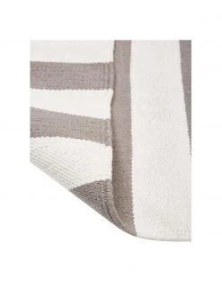 Westwing Collection Gestreifter Baumwollläufer Blocker in Grau/Weiß, handgewebt, B 70 x L 250 cm -Teppiche Verkaufsgeschäft Gestreifter Baumwolllaufer Blocker in GrauWeiss handgewebt 5