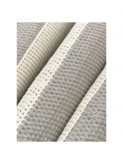 Westwing Collection Gestreifter In- & Outdoor-Teppich Axa in Grau/Cremewei&szlig;, B 80 x L 150 cm (Größe XS) -Teppiche Verkaufsgeschäft Gestreifter In and Outdoor Teppich Axa in GrauCremeweiss 2