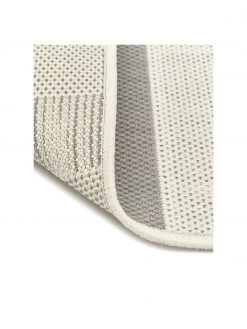 Westwing Collection Gestreifter In- & Outdoor-Teppich Axa in Grau/Cremewei&szlig;, B 80 x L 150 cm (Größe XS) -Teppiche Verkaufsgeschäft Gestreifter In and Outdoor Teppich Axa in GrauCremeweiss 5