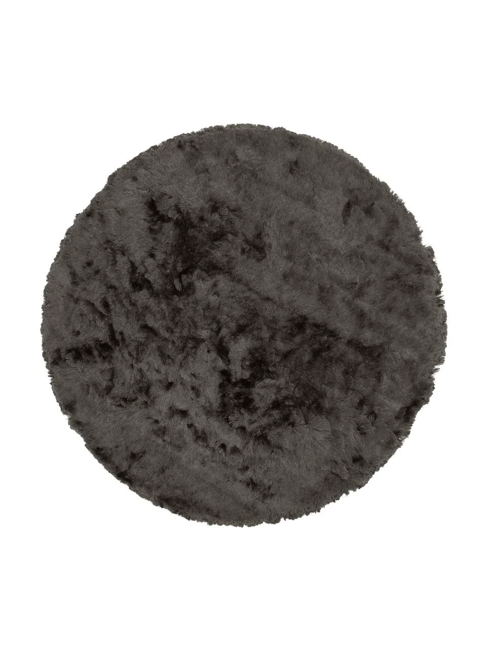 Westwing Collection Glänzender Hochflor-Teppich Jimmy in Dunkelgrau, rund, Ø 120 cm (Größe S) 3 Westwing Collection Glänzender Hochflor-Teppich Jimmy in Dunkelgrau, rund, Ø 120 cm (Größe S)