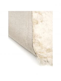 Westwing Collection Gl&auml;nzender Hochflor-Teppich Jimmy in Elfenbein, B 80 x L 150 cm (Größe XS) -Teppiche Verkaufsgeschäft Glanzender Hochflor Teppich Jimmy in Elfenbein 4