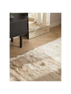 Westwing Collection Gl&auml;nzender Hochflor-Teppich Jimmy in Elfenbein, B 80 x L 150 cm (Größe XS) -Teppiche Verkaufsgeschäft Glanzender Hochflor Teppich Jimmy in Elfenbein 5