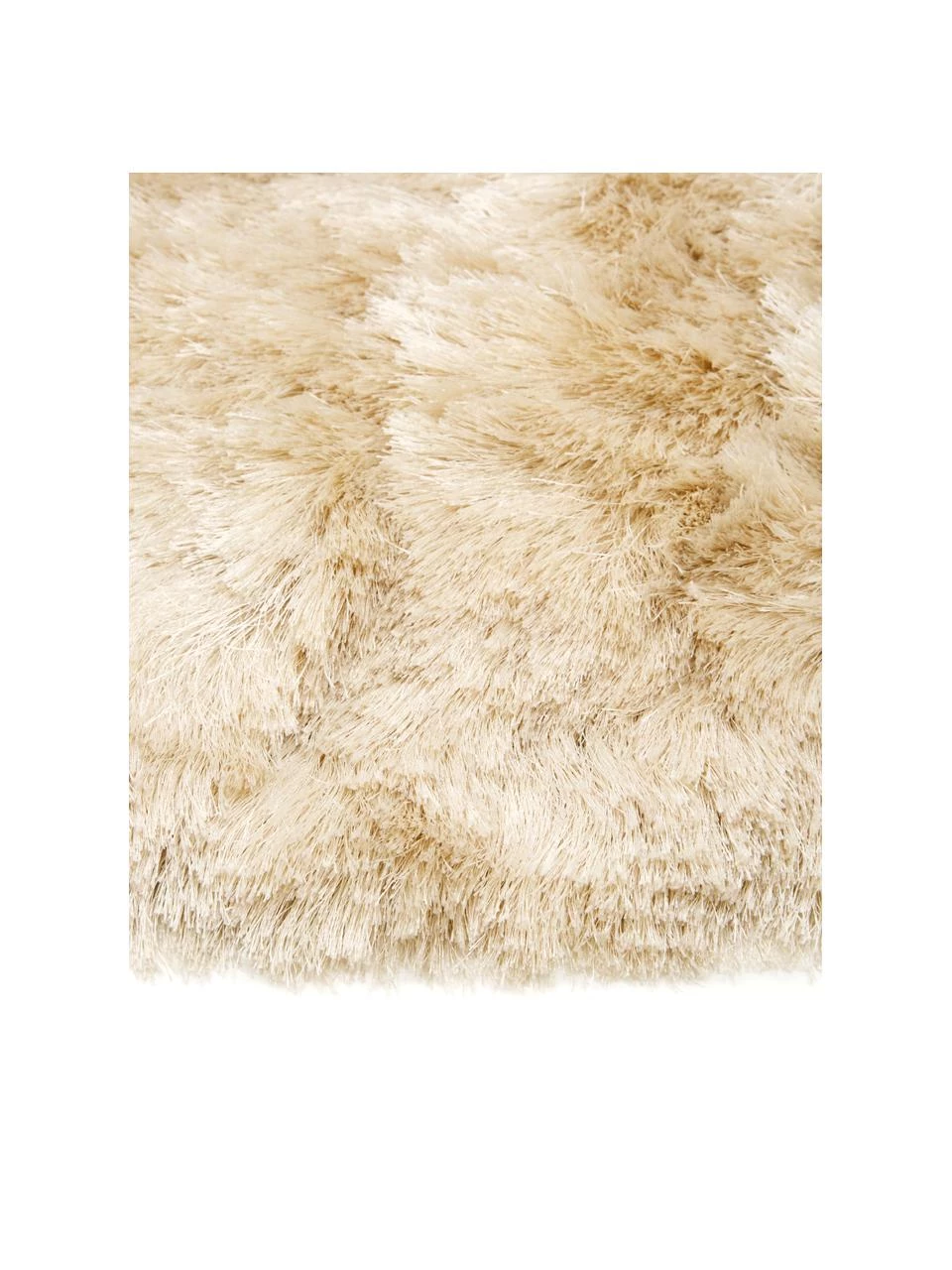 Westwing Collection Glänzender Hochflor-Teppich Jimmy in Elfenbein, rund, Ø 120 cm (Größe S) 6 Westwing Collection Glänzender Hochflor-Teppich Jimmy in Elfenbein, rund, Ø 120 cm (Größe S) – Bild 4