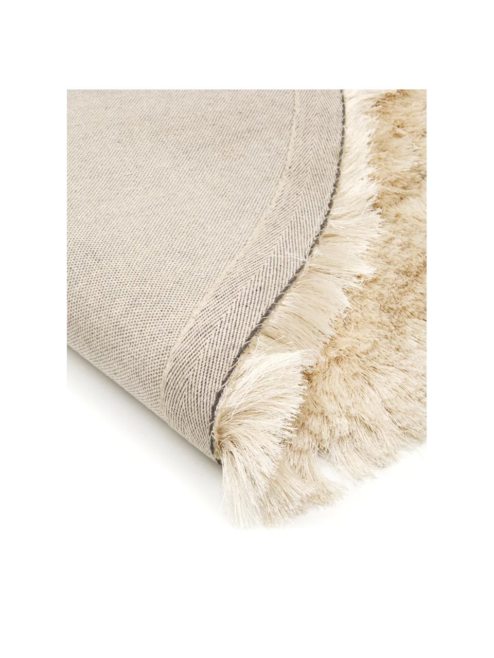 Westwing Collection Glänzender Hochflor-Teppich Jimmy in Elfenbein, rund, Ø 120 cm (Größe S) 7 Westwing Collection Glänzender Hochflor-Teppich Jimmy in Elfenbein, rund, Ø 120 cm (Größe S) – Bild 5