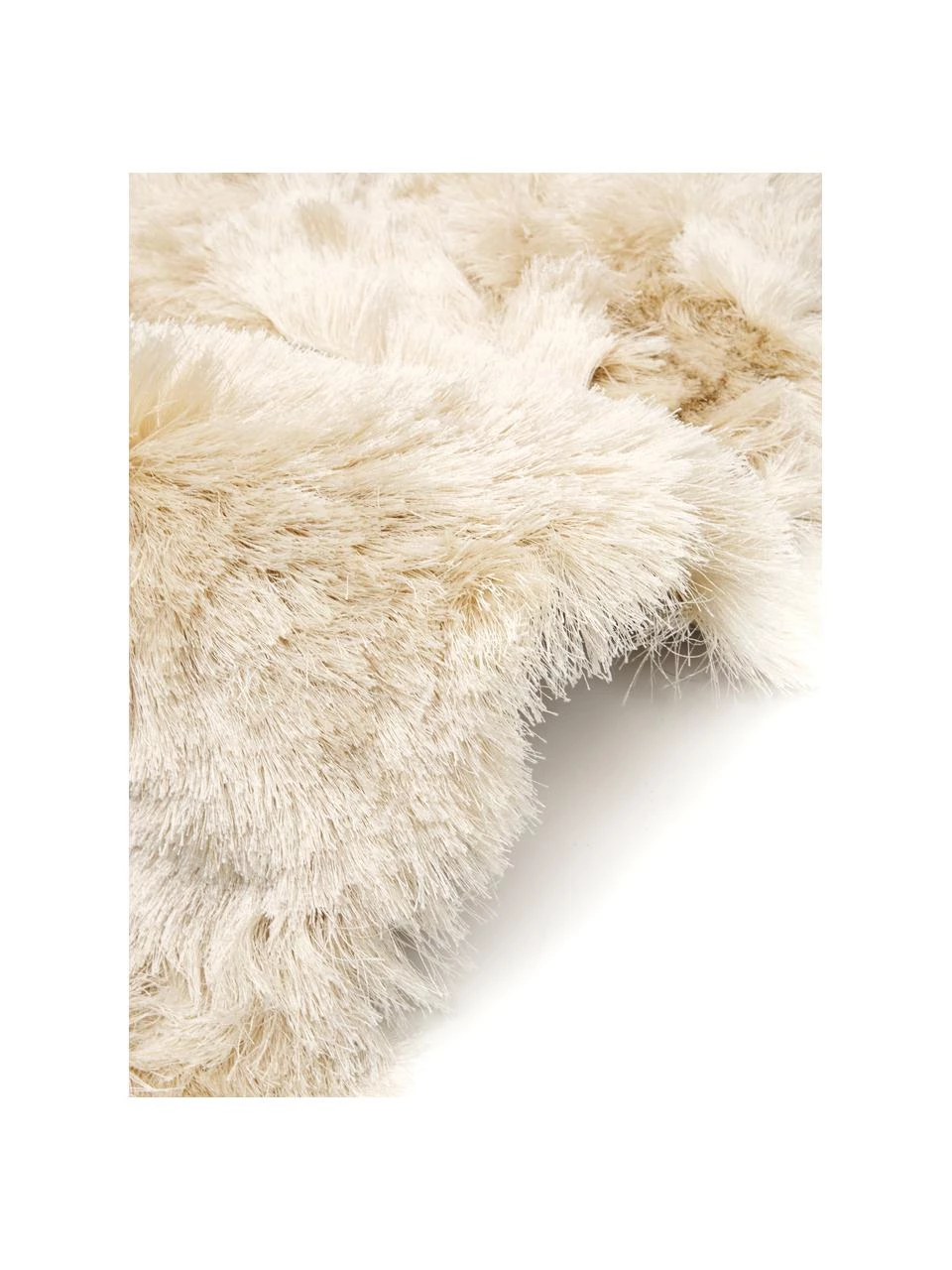 Westwing Collection Glänzender Hochflor-Teppich Jimmy in Elfenbein, rund, Ø 120 cm (Größe S) 8 Westwing Collection Glänzender Hochflor-Teppich Jimmy in Elfenbein, rund, Ø 120 cm (Größe S) – Bild 6