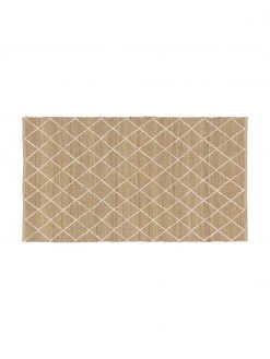 Westwing Collection Handgefertigte Jute-Fußmatte Kunu, B 50 x L 80 cm