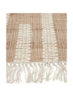 Westwing Collection Handgefertigter Jute-L&auml;ufer Kerala mit Fransen, B 80 x L 200 cm -Teppiche Verkaufsgeschäft Handgefertigter Jute Laufer Kerala mit Fransen 3