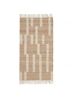 Westwing Collection Handgefertigter Jute-Teppich Kerala mit Fransen, B 80 x L 150 cm (Größe XS)