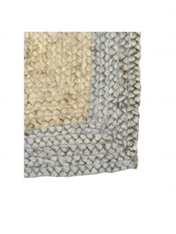 Westwing Collection Handgefertigter Jute-Teppich Shanta mit grauem Rand, B 80 x L 150 cm (Größe XS) -Teppiche Verkaufsgeschäft Handgefertigter Jute Teppich Shanta mit grauem Rand 2