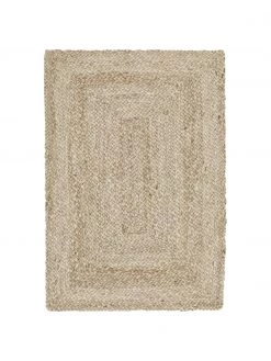 Westwing Collection Handgefertigter Jute-Teppich Sharmila, B 60 x L 90 cm (Größe XXS)