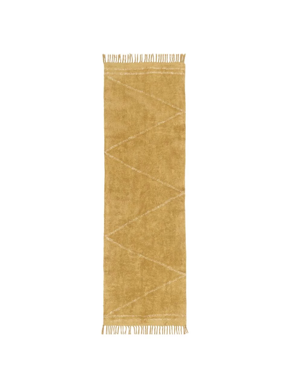 Westwing Collection Handgetufteter Baumwollläufer Asisa mit Zickzack-Muster und Fransen, B 80 x L 250 cmNur noch wenige verfügbar 3 Westwing Collection Handgetufteter Baumwollläufer Asisa mit Zickzack-Muster und Fransen, B 80 x L 250 cmNur noch wenige verfügbar