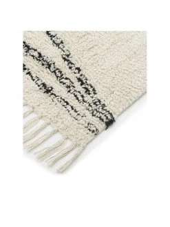 Westwing Collection Handgetufteter Baumwollteppich Asisa mit Zickzack-Muster und Fransen, B 120 x L 180 cm (Größe S) -Teppiche Verkaufsgeschäft Handgetufteter Baumwollteppich Asisa mit Zickzack Muster und Fransen 3