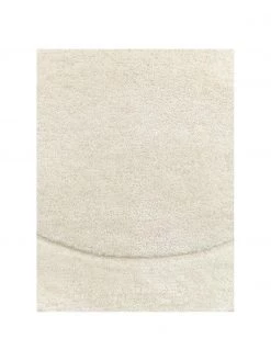 Westwing Collection Handgetufteter Cremeweißer Wollteppich Kadey in organischer Form, B 150 x L 230 cm (Größe M) -Teppiche Verkaufsgeschäft Handgetufteter Cremeweisser Wollteppich Kadey in organischer Form 4