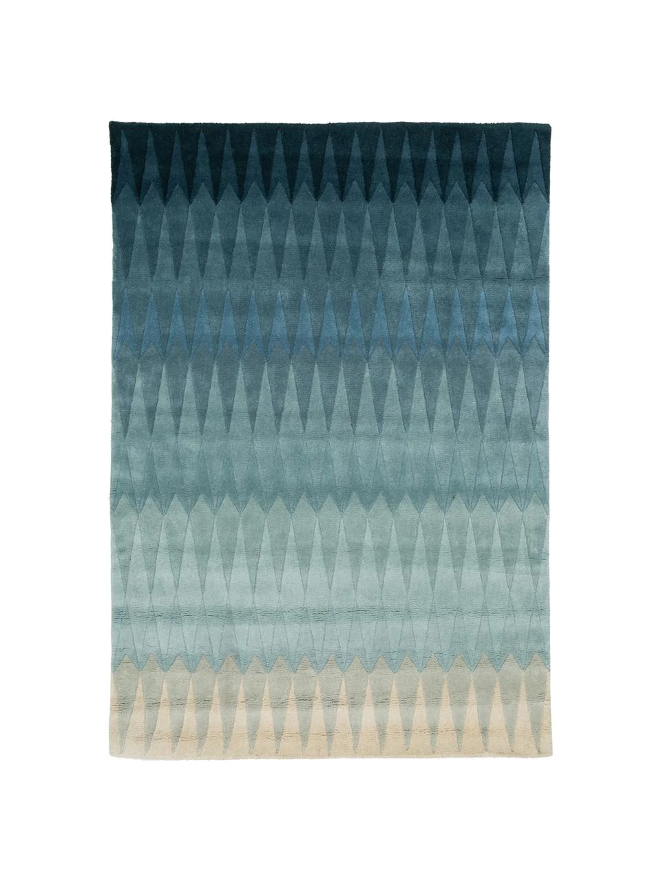 Linie Design Handgetufteter Designteppich Acacia mit Farbverlauf in Blau, B 140 x L 200 cm (Größe S) 3 Linie Design Handgetufteter Designteppich Acacia mit Farbverlauf in Blau, B 140 x L 200 cm (Größe S)