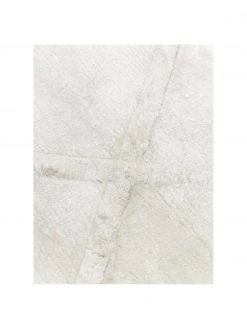 Westwing Collection Handgetufteter Viskoseteppich Shiny in Silbergrau mit Rautenmuster, B 80 x L 150 cm (Größe XS) -Teppiche Verkaufsgeschäft Handgetufteter Viskoseteppich Shiny in Silbergrau mit Rautenmuster 2