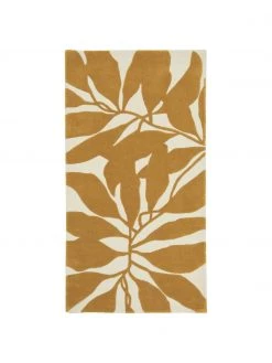 Westwing Collection Handgetufteter Wollteppich Lando in Senfgelb, B 80 x L 150 cm (Größe XS)