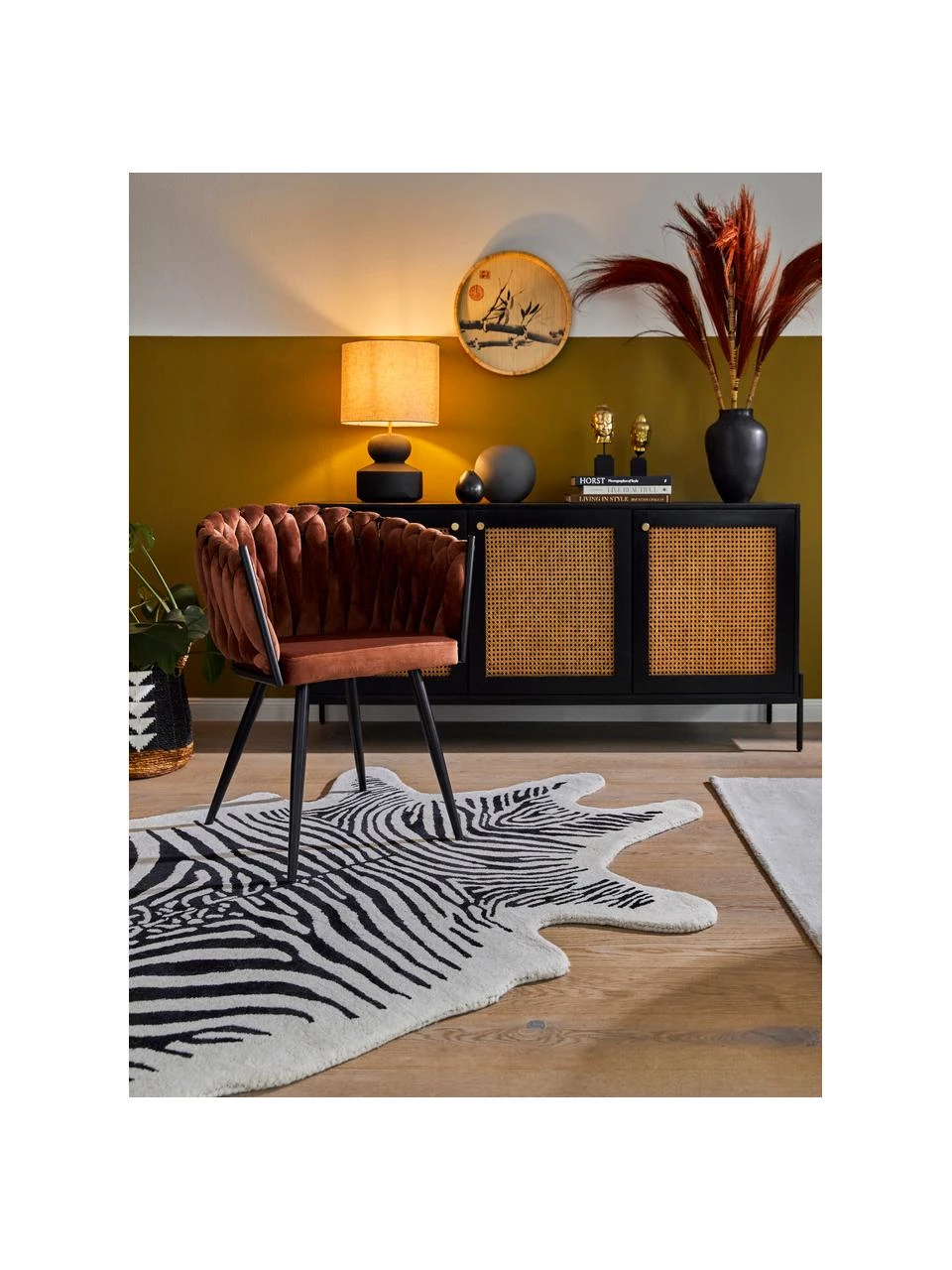 Westwing Collection Handgetufteter Wollteppich Savanna Zebra, B 160 x L 200 cm (Größe M) 4 Westwing Collection Handgetufteter Wollteppich Savanna Zebra, B 160 x L 200 cm (Größe M) – Bild 2