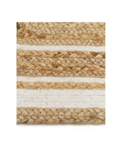 Westwing Collection Handgewebte Jute-Fußmatte Clover, B 50 x L 80 cm -Teppiche Verkaufsgeschäft Handgewebte Jute Fussmatte Clover 3