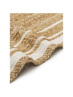 Westwing Collection Handgewebte Jute-Fußmatte Clover, B 50 x L 80 cm -Teppiche Verkaufsgeschäft Handgewebte Jute Fussmatte Clover 5